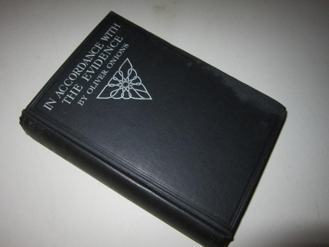 In Accordance With The Evidence Oliver Onions 1912 (1 of 3)