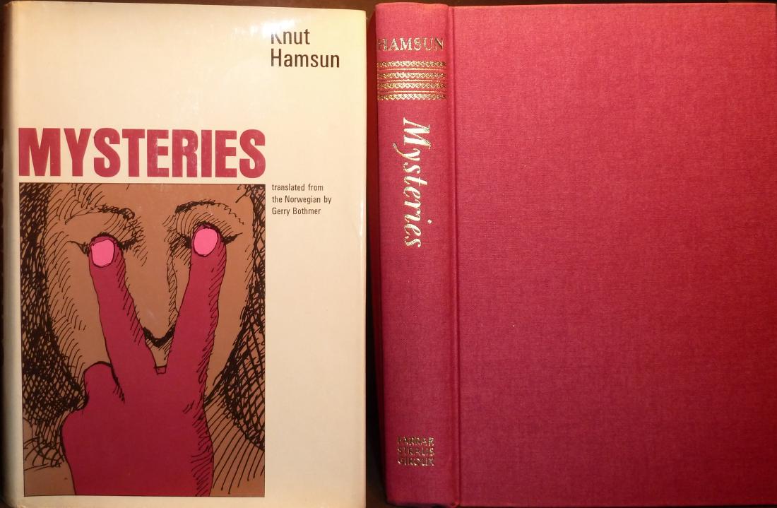 Mysteries By Knut Hamsun 1971 1st Printing: Mysteries by Knut Hamsun 1971 1st Printing. The community of a small Norwegian coastal town is shaken by the arrival of eccentric stranger Johan Nagel, who proceeds to shock, bewilder, and beguile its