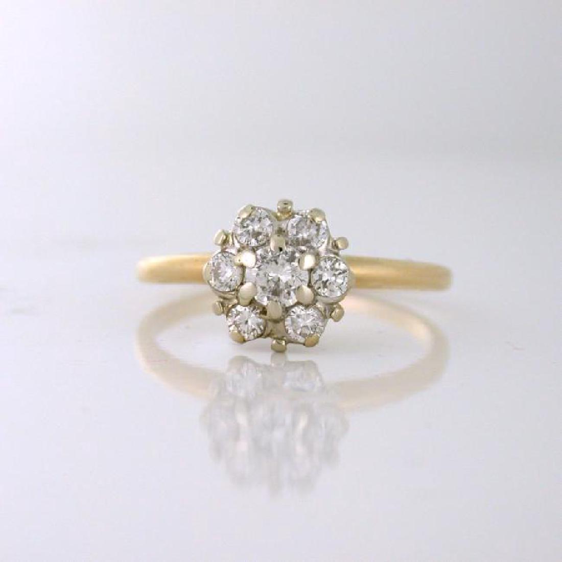 Vintage .5ct Diamond Cluster Engagement Ring (1 of 3)