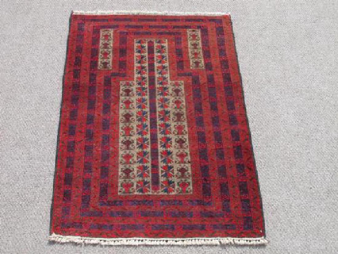 Wool On Wool Afghan Balooch Rug 4.3x2.1 (1 of 5)