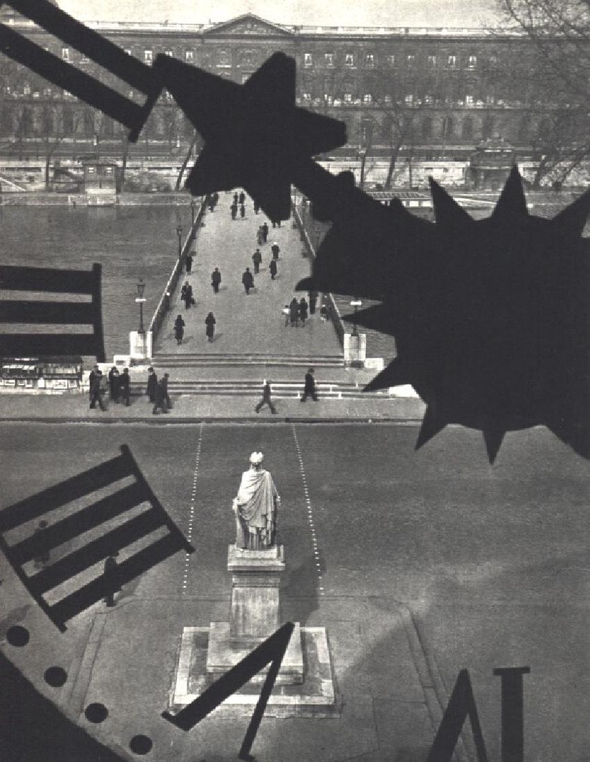 ANDRE KERTESZ - Pont de Arts, 1932 Paris: Artist: ANDRE KERTESZ Print Title: Pont de Arts, 1932 Paris Medium: Sheet-Fed Gravure Printed in 1972 by Braun - Mulhaus - France Image size (inches) approx. 6 x 8" Andre Kertesz, born Kertesz Andor,