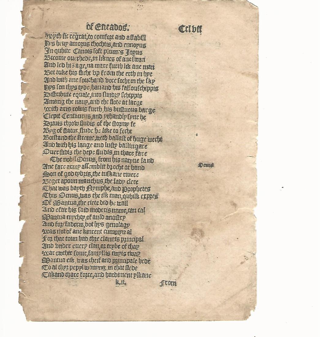 1553 Leaf Englished Aeneid of Virgil (1 of 2)