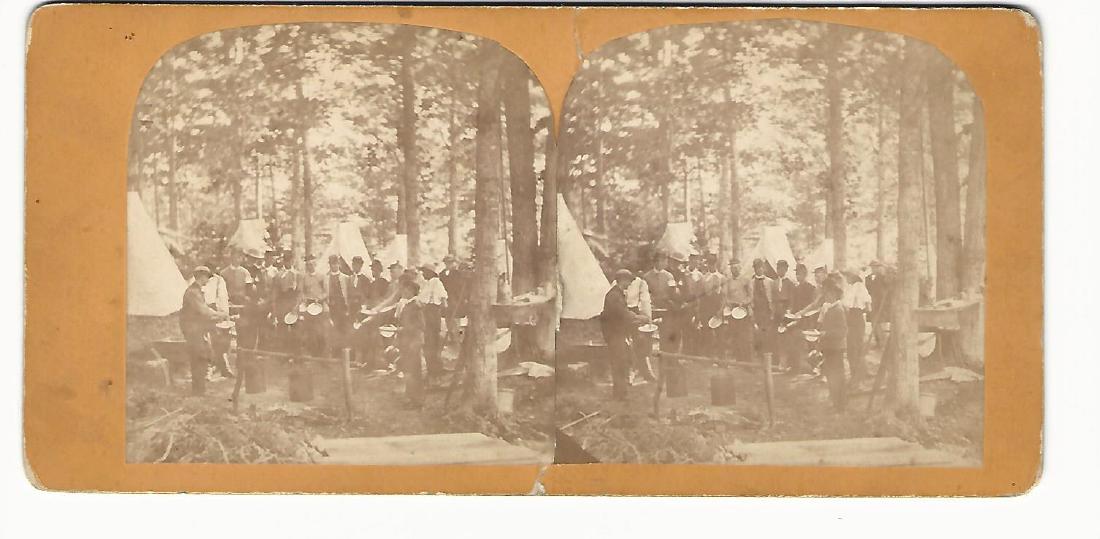Civil War Era Stereoview Camp Scene C1865 (1 of 1)