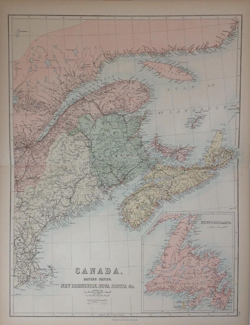 Map of Canada, Eastern Section, Nova Scotia, 1885 (1 of 1)