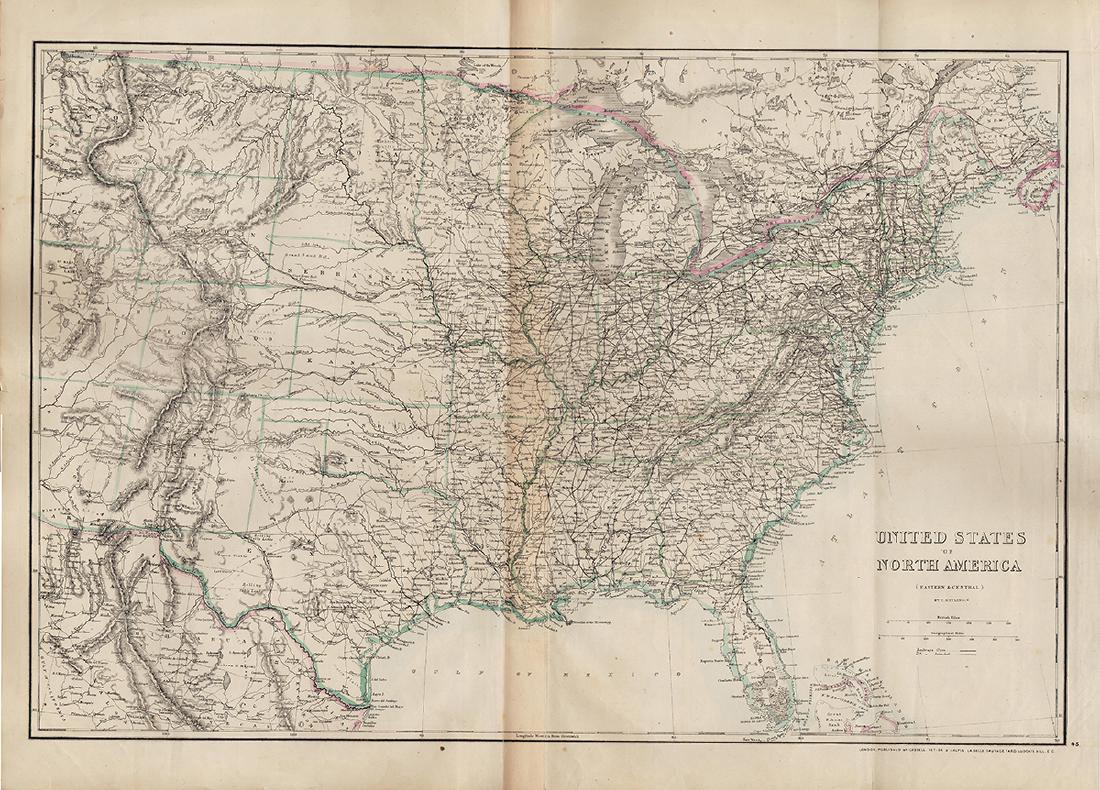 Ettling: Map of United States of North America, 1860 (1 of 4)