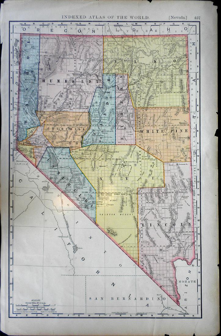 McNally: Map of Nevada, 1898 (1 of 2)