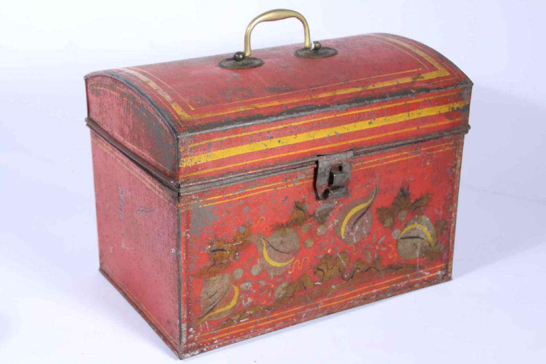 19th Centry Painted Toleware Document Box (1 of 6)