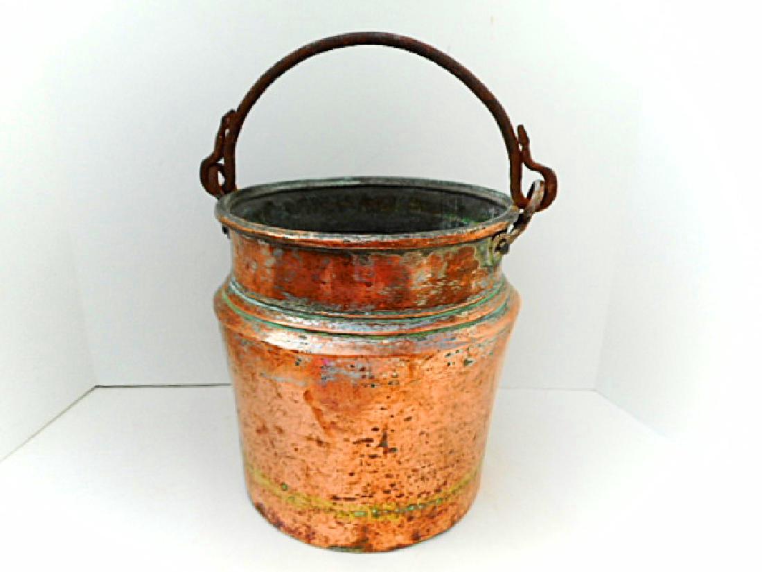 French Antique Copper Bucket (1 of 7)
