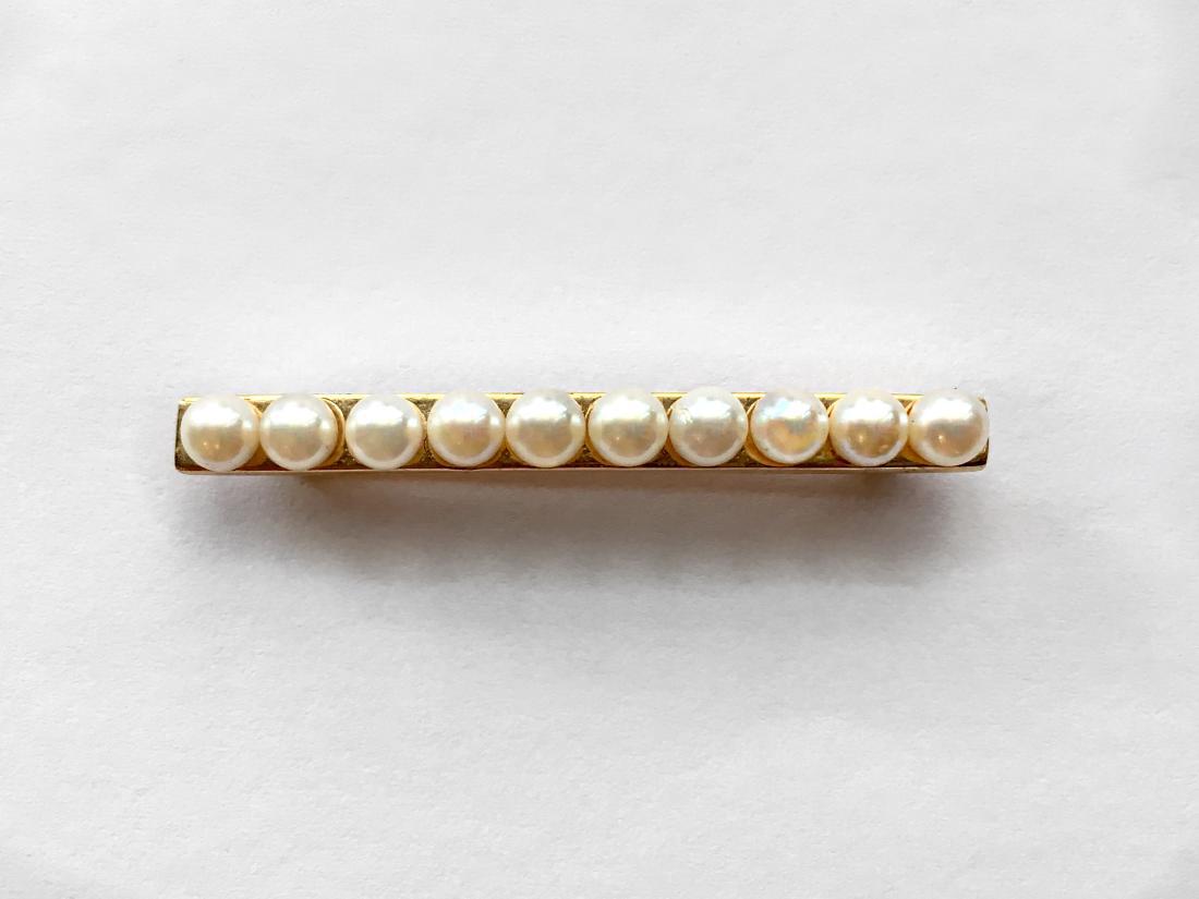 14kt Gold Pin with Cultured Pearls (1 of 2)
