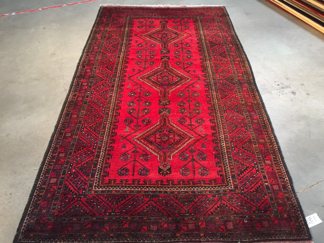 Authentic Hand Knotted Afghan Wool Rug 5.4x9.7 (1 of 7)