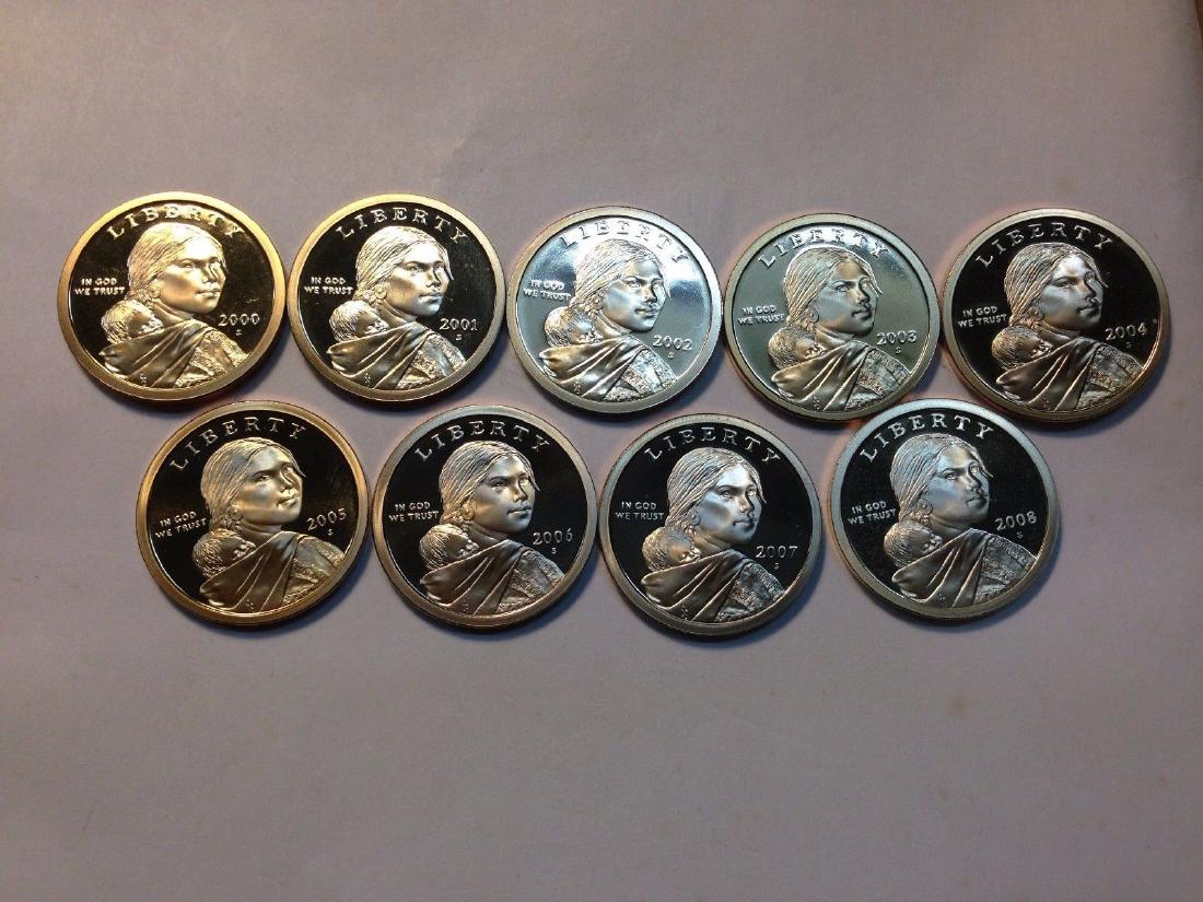 2001-2008 Sacagawea Proof Dollar Set 9 Coins (1 of 2)