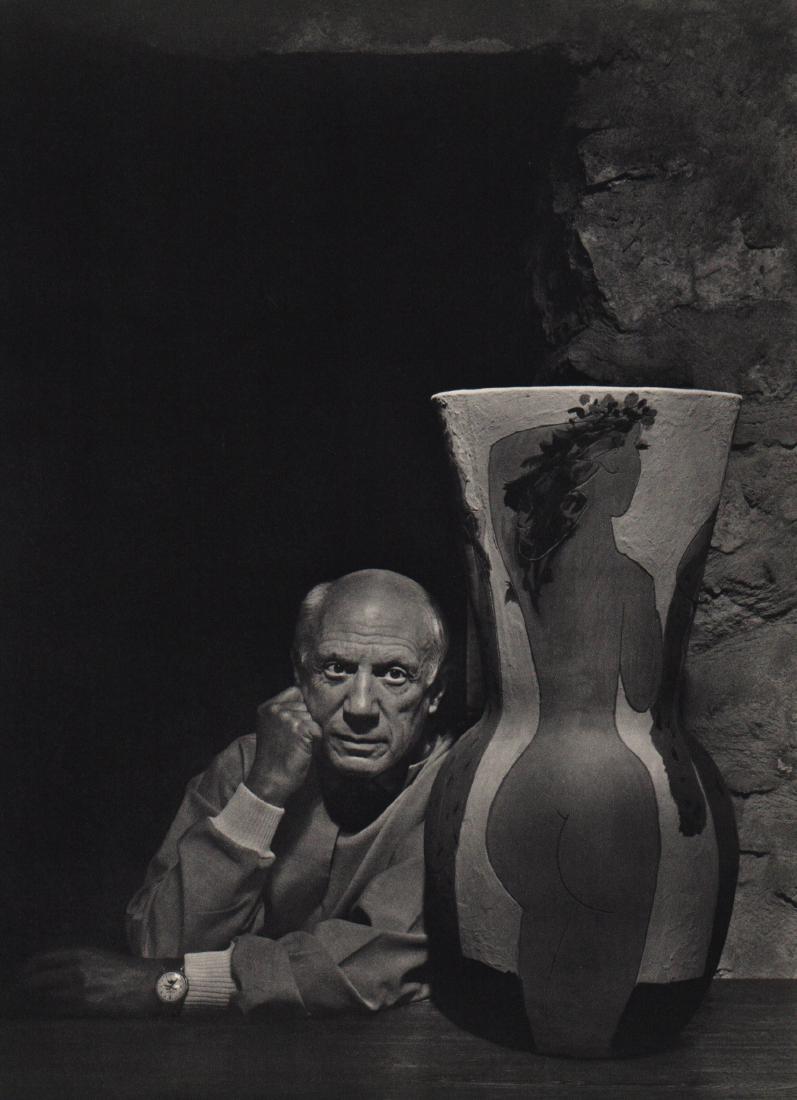 YOUSUF KARSH - Portrait of Pablo Picasso: Artist: YOUSUF KARSH Print: Pablo Picasso Medium: Sheet-Fed Gravure Printed in Switzerland, 1976 Image Size: 8.5" x 12" Yousuf Karsh (1908-2002) was an Armenian-Canadian portrait photographer, conside