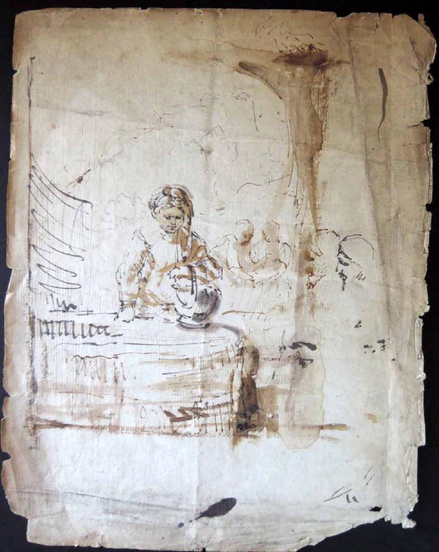 Rembrandt van Rijn, Attributed: Woman at the Well (1 of 4)