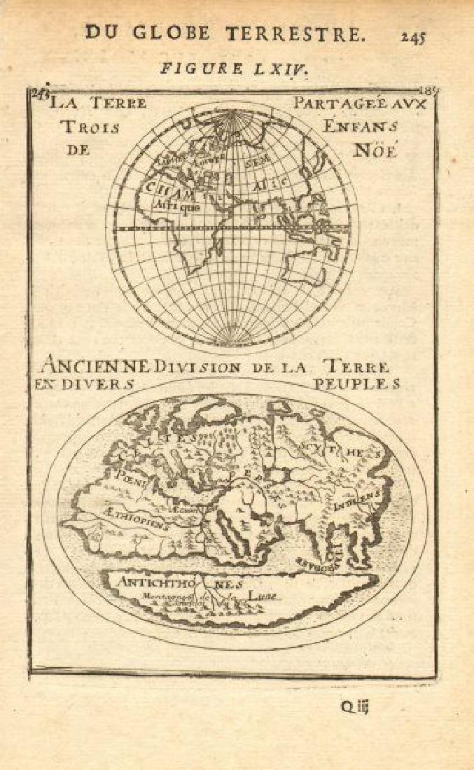 Ancient World Divided Between Noah's 3 Sons 1683 Map (1 of 2)