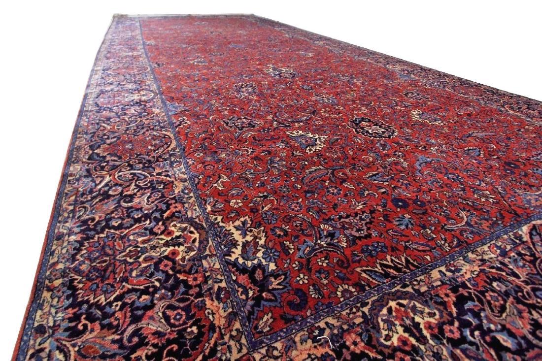 Kashan Rug Persian Hand Knotted 10x23 C1930 (1 of 3)