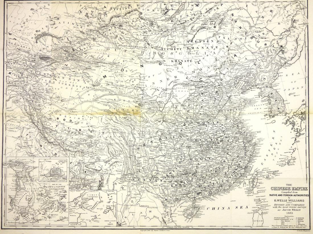 Wells Williams: Map of Chinese Empire, 1883 (1 of 1)
