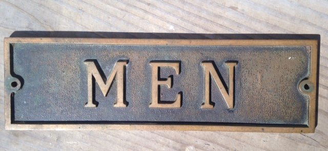 Cast Brass Men Sign (1 of 3)