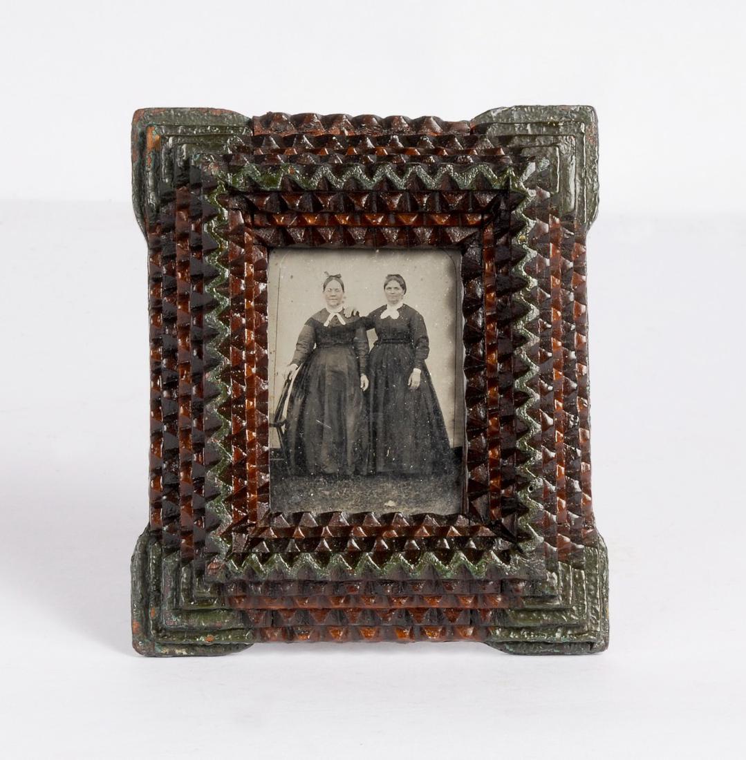 Tramp Art Table Top Frame with Trick Opening (1 of 5)