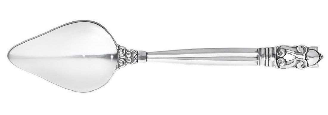 George Jensen Acorn Citrus / Grapefruit Spoon: Acorn, By Georg Jensen. Sterling Silver Grapefruit Or Citrus Spoon. 5.75" Long Acorn pattern, one of the most popular of the Jensen patterns. Designed by Johan Rohde in 1915 for Georg Jensen. 86 grams