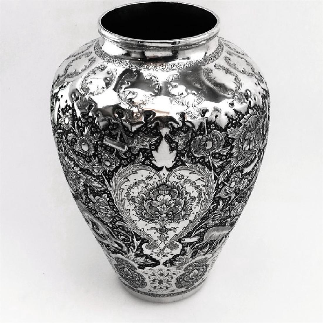 Antique Persian Isfarhan Solid Silver Vase, 1890 May 21, 2017