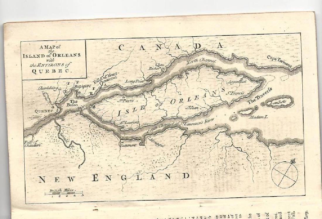 1759 Magazine French Indian War Map of Quebec (1 of 3)