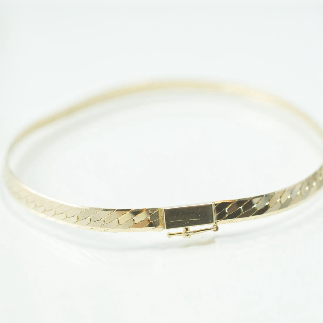 14k Gold Braided Bracelet (bezeled Edge) 5 Grams (1 of 7)
