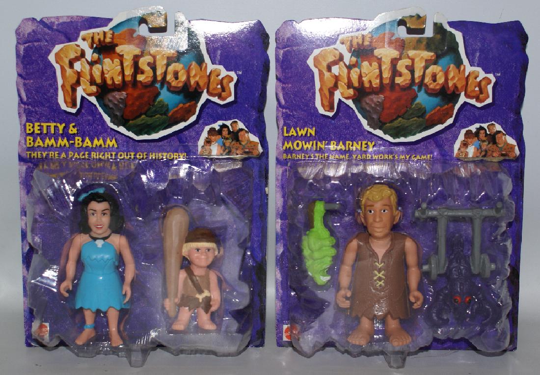 Lot of 2 Mattel THE FLINTSTONES Barney Betty Bamm-Bamm (1 of 1)