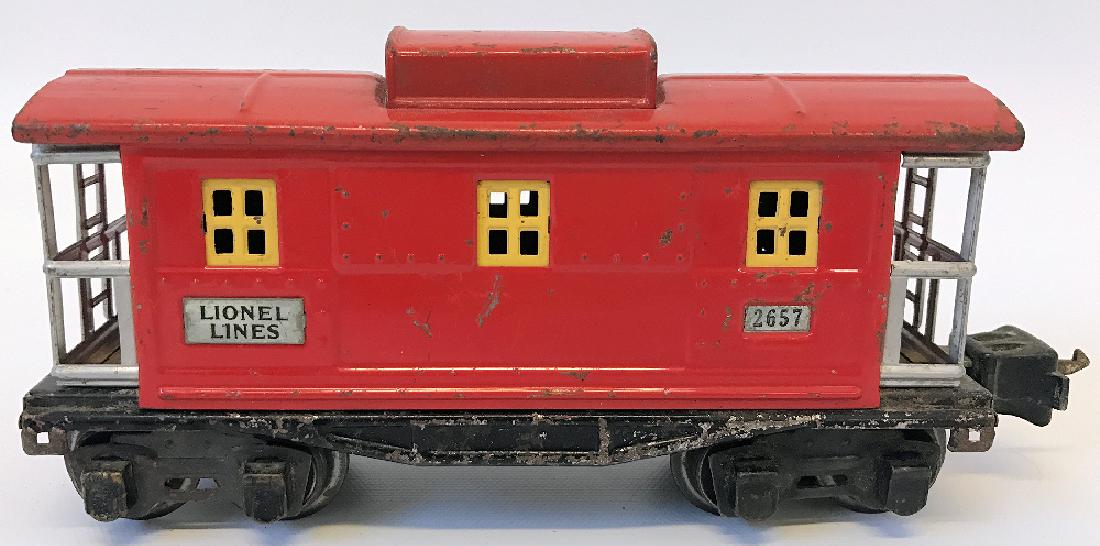 Vintage Prewar LIONEL O Gauge 2657 Tin Caboose Train (1 of 2)