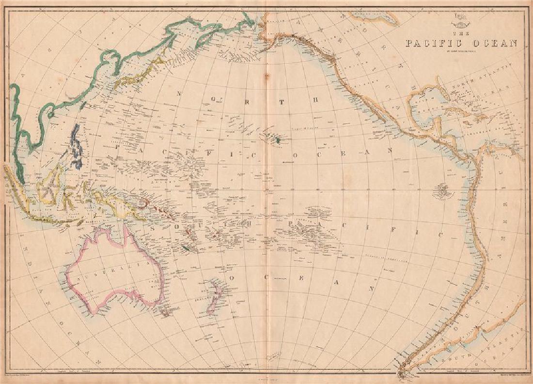 Weller: Map of Pacific, Hawaii Australia New Zealand (1 of 2)