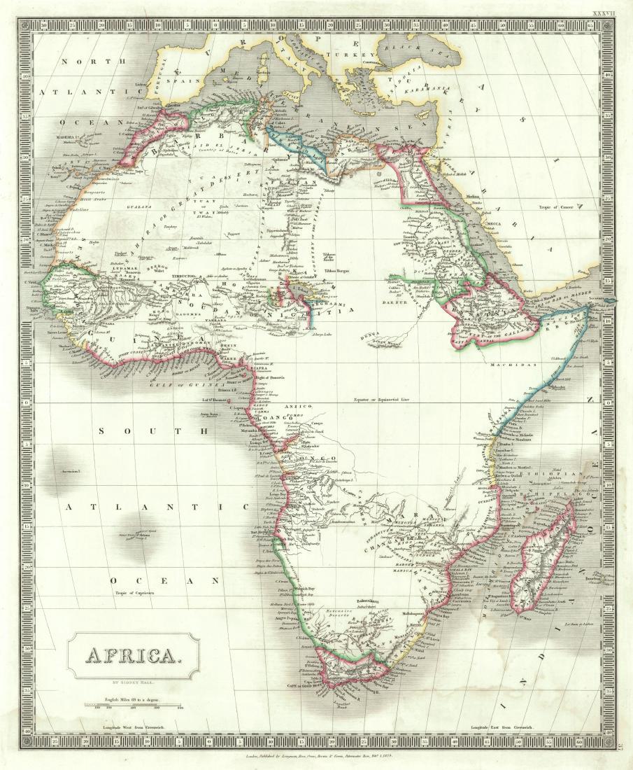 Sidney Hall: Map of Africa, 1830 (1 of 1)