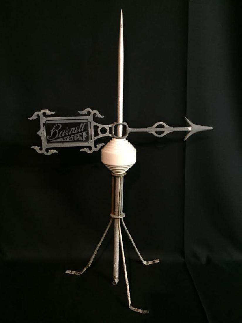 1930's Barnett System Weathervane with Red Ruby Glass (1 of 8)