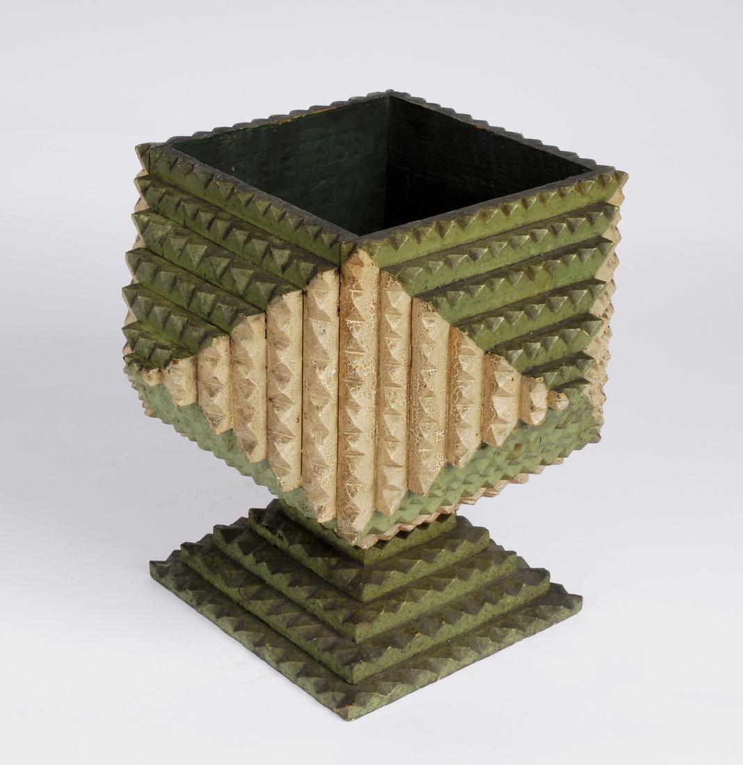 Painted Tramp Art Planter (1 of 5)