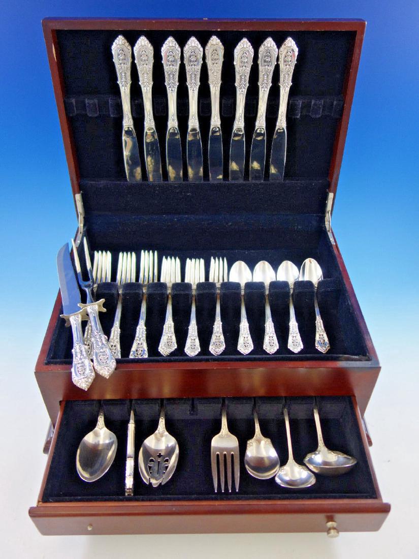Wallace Rose Point Sterling Silver Flatware Set for 8 (1 of 5)
