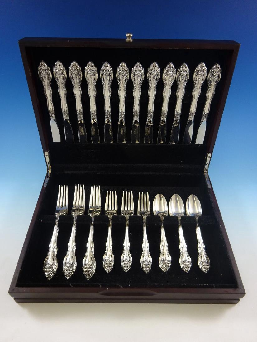 Gorham La Scala Sterling Silver Flatware Set For 12 (1 of 4)