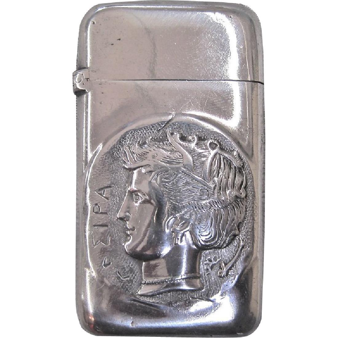 Greek Coin Decorated Whiting Sterling Silver Match Safe (1 of 6)