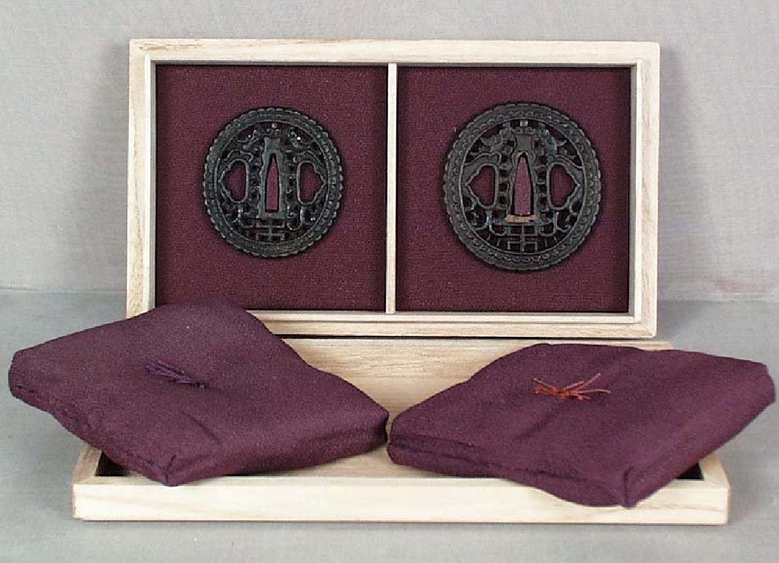 Japanese Daisho Pair of Dragons Sword Tsuba, 18th C (1 of 6)