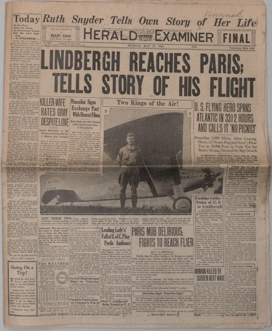 Newspaper C. Lindbergh's Visit with Orville Wright (1 of 1)