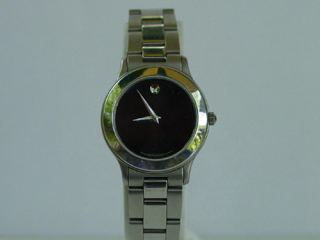 Ladies Stainless Steel Movado Wristwatch (1 of 1)