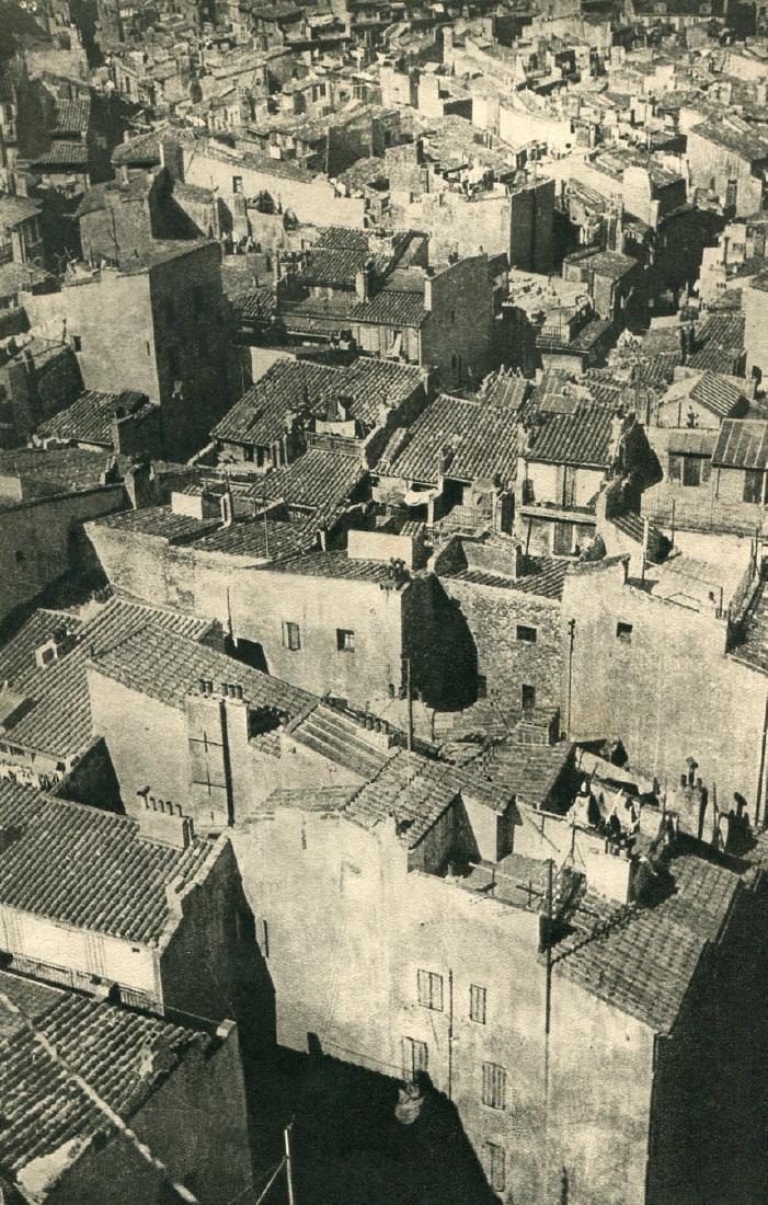 HERBERT BAYER - Rooftops: Artist: HERBERT BAYER Print Title: Rooftops Printing Date: 1930 Medium: Sheet-fed Gravure Printer: Neogravure Company, France Image size (inches) approx. 5.5 x 9" Herbert Bayer (1900 – 1985) was an