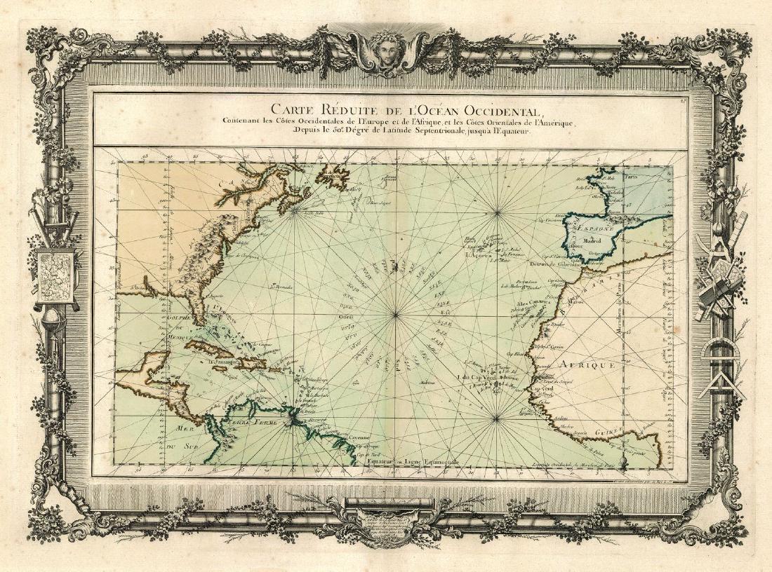 de la Tour: Carte Reduite de l’Ocean Occidental, 1761 (1 of 1)
