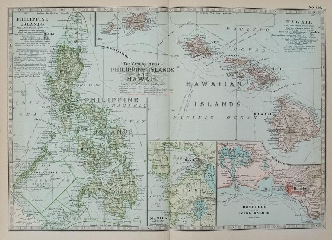 Map of Hawaii and the Philippines, 1898 (1 of 1)