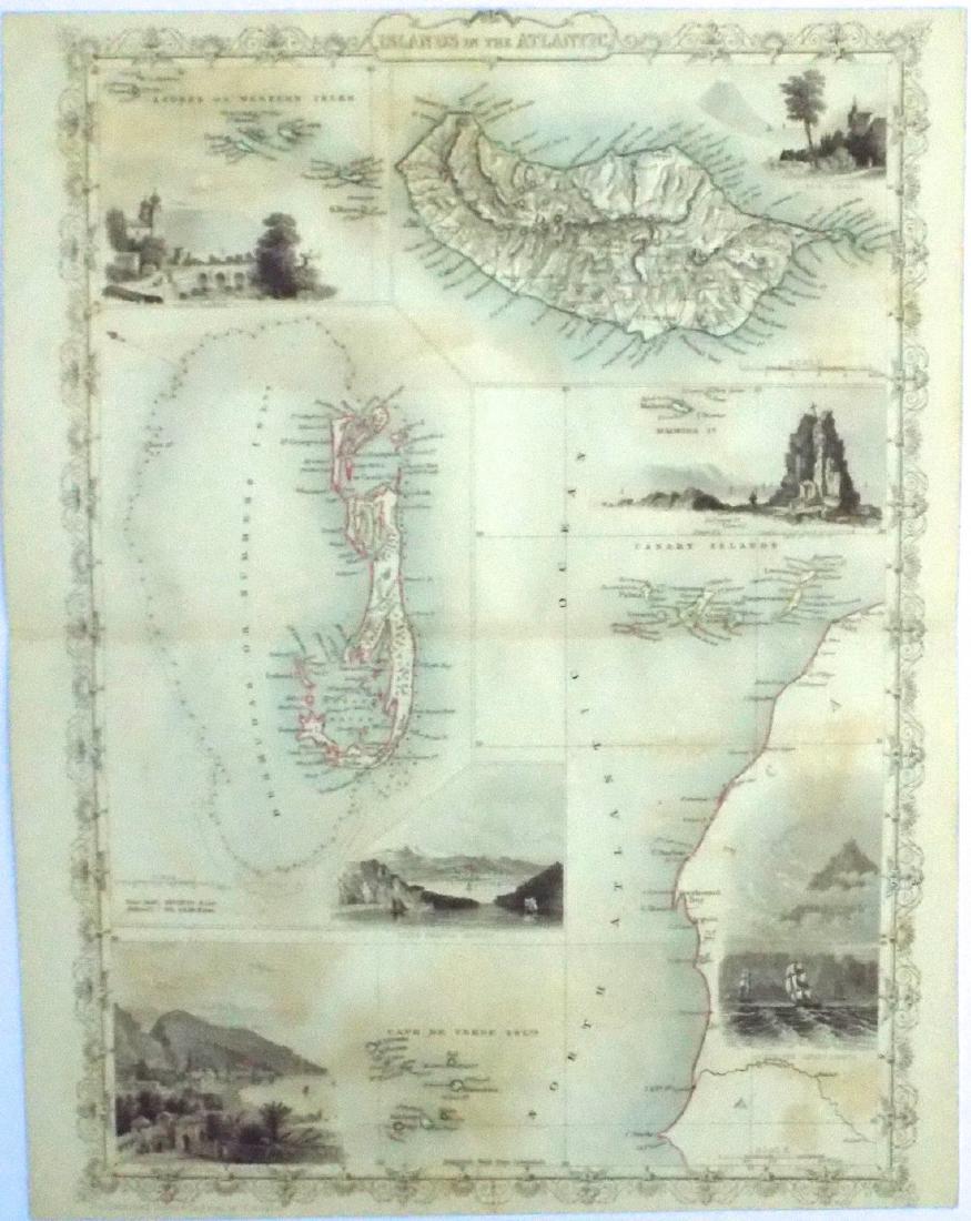 Tallis: Map of Islands of the Atlantic, 1853 (1 of 5)