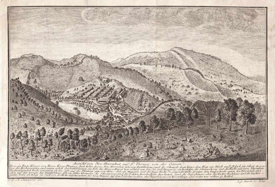 Oldendorp: View of St. Thomas (Virgin Islands), 1768 (1 of 1)