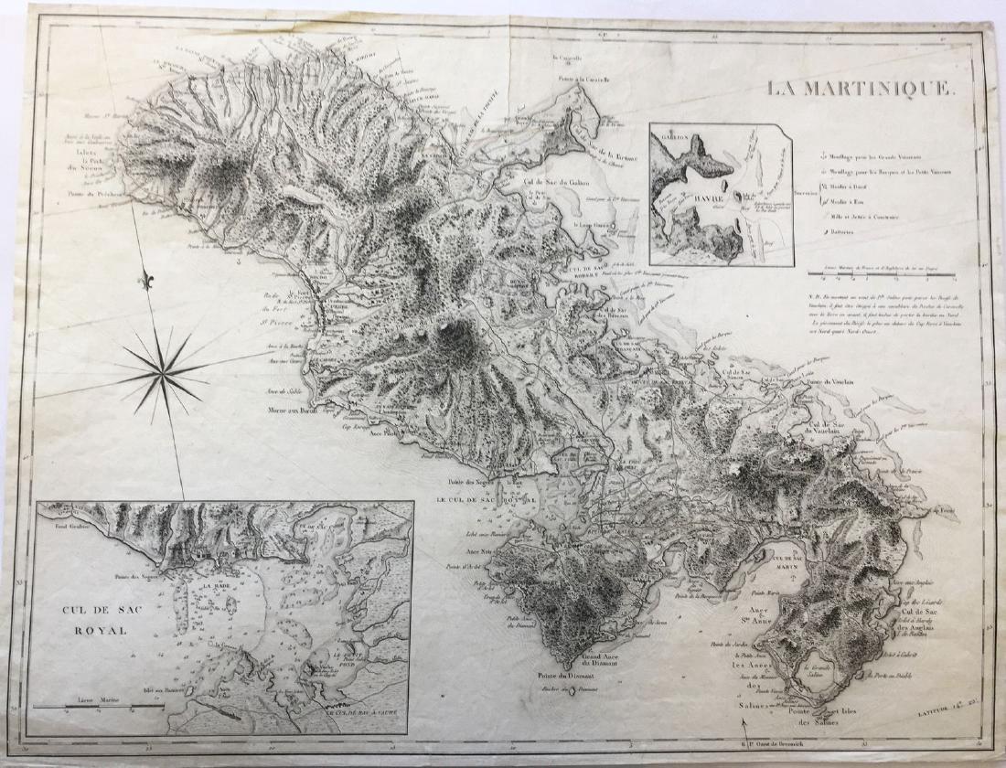 Dépôt de la Marine: La Martinique Map, 1800 (1 of 1)
