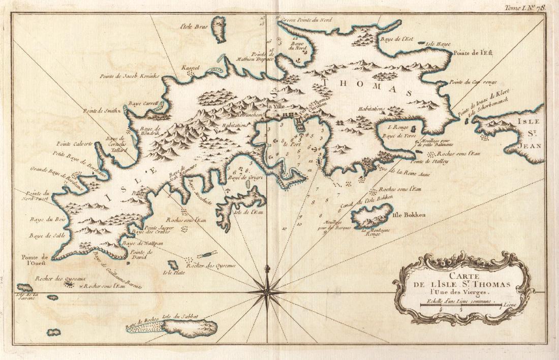 Bellin: Carte de l'Isle de St. Thomas, 1764 (1 of 1)