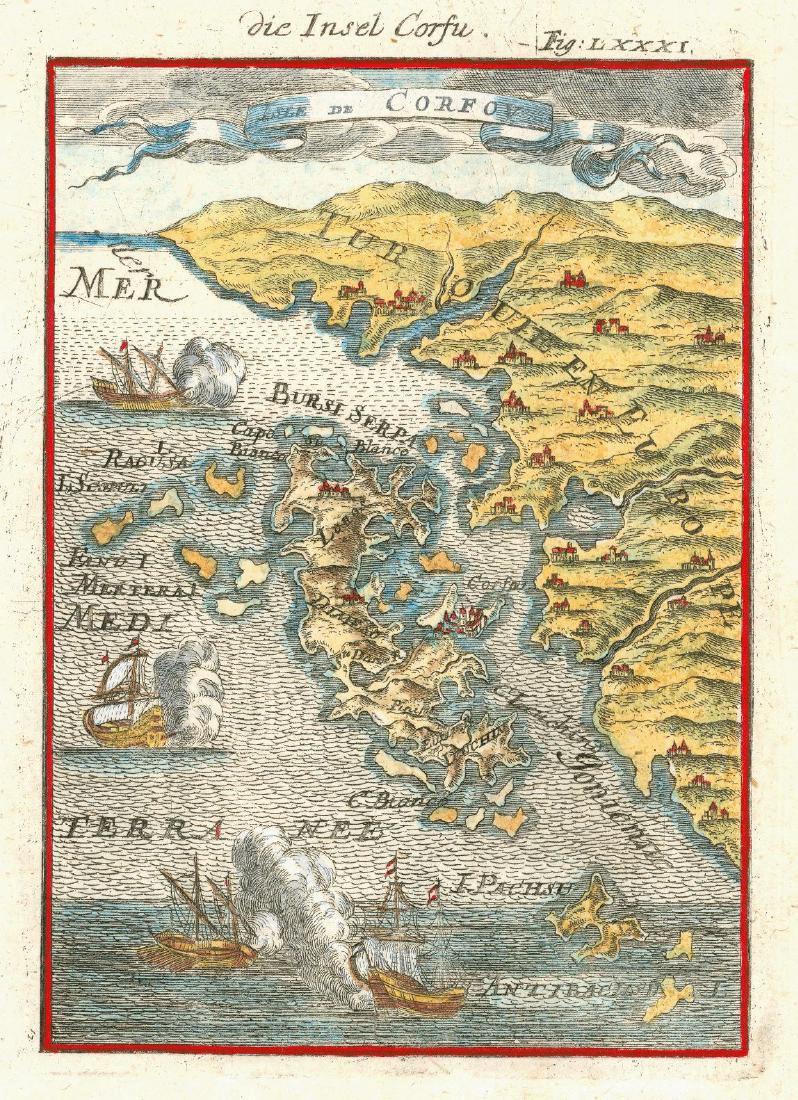 Mallet: Map of Isle De Corfou, 1719 (1 of 1)