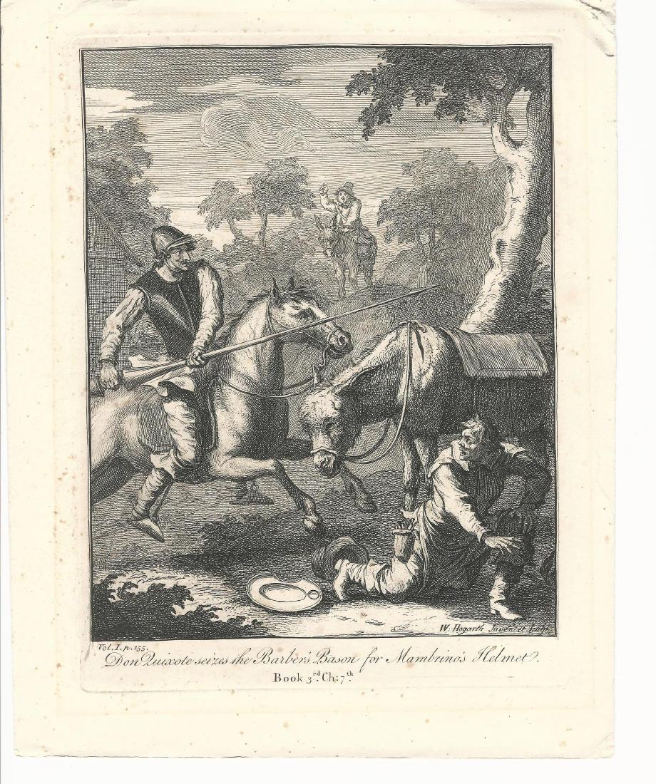 1822 Engraving Hogarth Don Quixote (1 of 1)