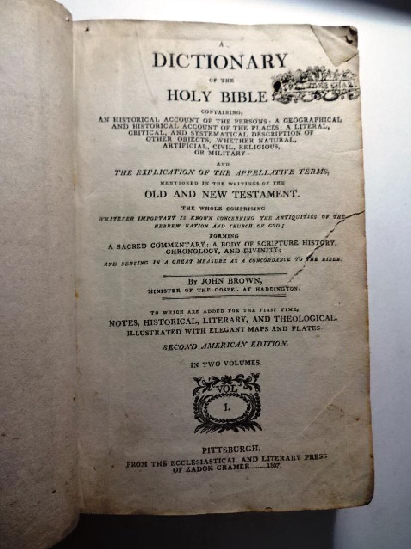 1807 Dictionary Holy Bible Pittsburg Zadok Cramer (1 of 4)