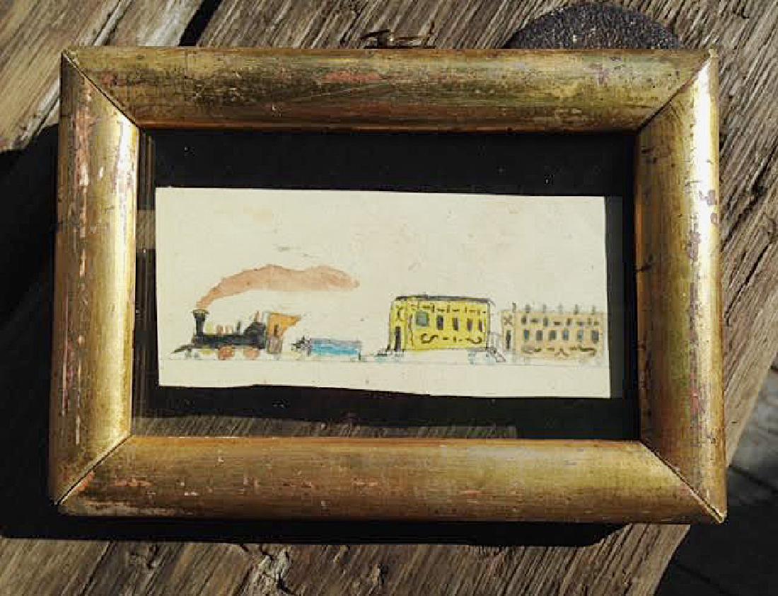 1850's Watercolor of a Train (1 of 2)