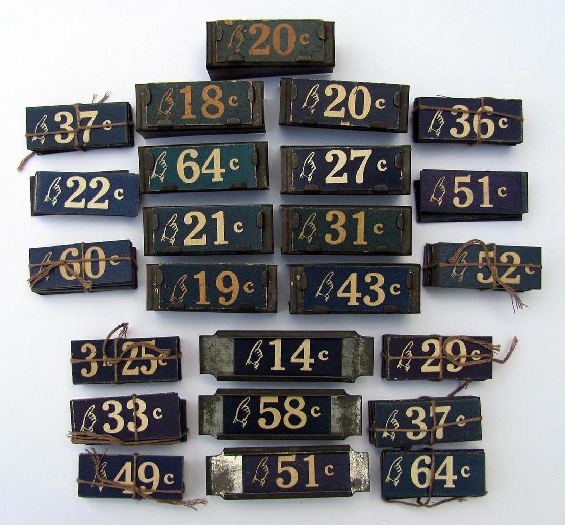 C 1900 Old Vintage Country Store Price Tags (1 of 2)